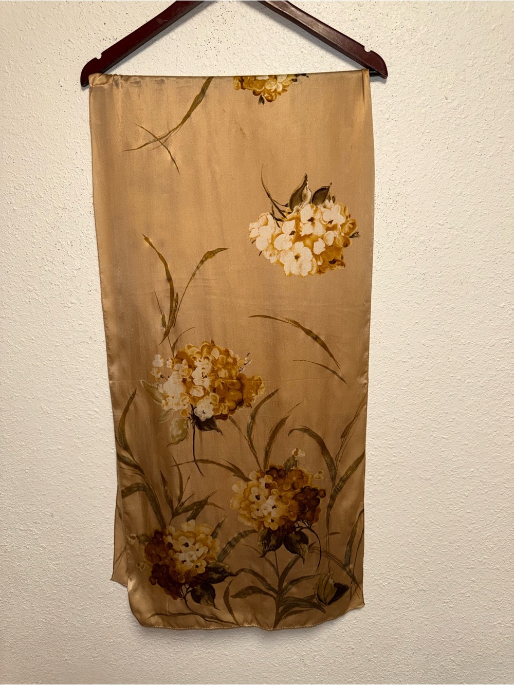 Echo Beige and Brown Velvet Scarf